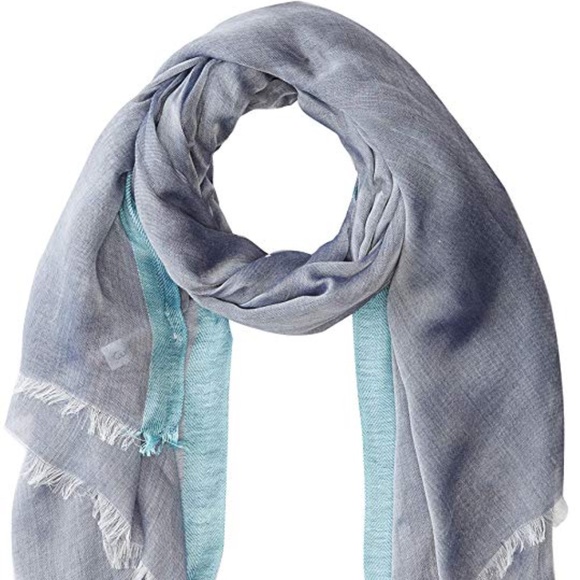 Calvin Klein Chevron Chambray Cover-Up & Scarf - Picture 1 of 2